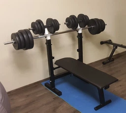 Скамья для жима со стойками та брусья Белая А414 Hardcore GYM фото от покупателей 5