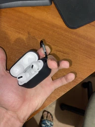 Силиконовый футляр с карабином для наушников AirPods Pro Lilac фото от покупателей 14