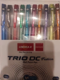 Набор шариковых ручек Unimax Trio-DC ассорти 10 цветов чернил 1 мм 10 цветов корпуса одноразовая (UX-108-20) фото от покупателей 6