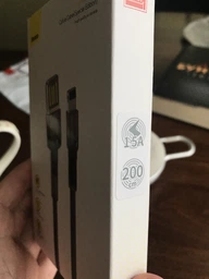 Кабель заряджання Baseus Cafule Cable для Apple Lightning to USB для IOS пристроїв iPhone/iPad 2 M Black+Grey фото від покупців 9
