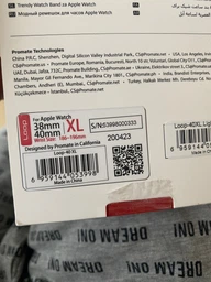Ремінець Promate Loop-40XL для Apple Watch 38-40 мм 1/2/3/4/5/6/7/SE Grey (loop-40xl.grey)