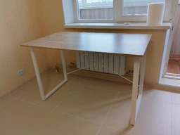 Компьютерный стол Ferrum-decor Дейв 75x100x70 белый ДСП Дуб Сонома 16мм фото от покупателей 1