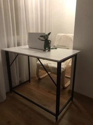 Стіл розкладний Моріс Ferrum-decor 750x1000x600 Чорний метал ДСП Кашемір 16 мм (MORI1013)
