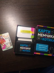 Настільна гра Карти мемчики та котики Strateg 30729 розважальна патріотична фото від покупців 9