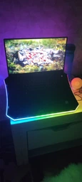 Охолоджувальна підставка для ноутбука Esperanza EGC109 Galerne with mobile phone stand Black/RGB фото від покупців 1