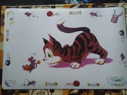 Коврик под миски для собак и кошек Trixie Comic Cat 44 x 28 см (4011905245447) фото от покупателей 8