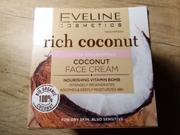 Ультра-питательный крем для лица Eveline Cosmetics Rich Coconut Face Cream Обогащенный кокосовым маслом 50 мл (5903416030249)