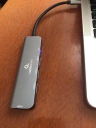 USB-хаб Cablexpert USB-C 5-в-1 (хаб/HDMI/PD) (A-CM-COMBO5-03) фото від покупців 3