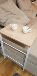 Столик приставной Терри Ferrum-decor 650x440x330 Белый металл ДСП Дуб Сонома 16 мм (TERR011) фото от покупателей 6