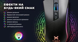 Мышь Vinga MSG-201 USB Black фото от покупателей 3