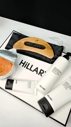 Подарочный набор шелкового ухода за телом с деревянным скребком Hillary Perfect Silk Body Care + Gua Sha: Кремовый скраб-антистресс + Крем-гель для душа + Крем для рук и ногтей + Увлажняющий лосьон-бустер M-11-382 фото от покупателей 19