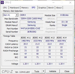Ноутбучна оперативна пам'ять Samsung DDR4 16GB 3200MHz SO-DIMM 2Rx8 PC4-3200AA (M471A2K43EB1-CWE) фото від покупців 9