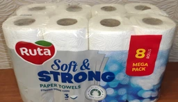 Бумажные полотенца Ruta Soft & Strong 3 слоя 8 рулонов (4820202891079_1) фото от покупателей 5