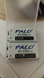 Акумулятор Крона 9В 650mAh PALO Li-Ion (6F22) заряджання micro-USB - 1 штука