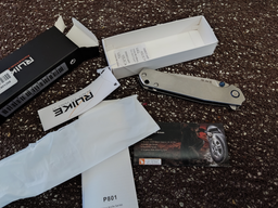 Нож складной Ruike P801-SF (длина: 200мм, лезвие: 86мм), серый фото от покупателей 4