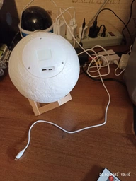 Настольный светильник Луна Moon Night Light 15 см с пультом 16 цветов / детский ночник