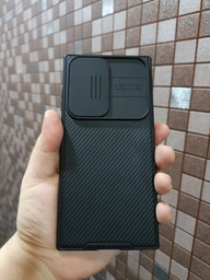 Карбонова накладка Nillkin Camshield (шторка на камеру) Samsung Galaxy S23 Ultra Чорний / Black фото від покупців 1