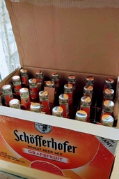 Упаковка пива «Schofferhofer Grapefruit» специальное нефильтрованное пшеничное с добавлением сока 2.5% 0.33 л x 24 шт (4053400278957)
