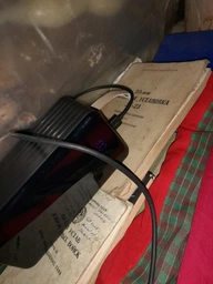 Павербанк Power bank 4 роз'єми I-Battery 80000 mAh з ліхтариком та вбудованими кабелями Чорна фото от покупателей 7