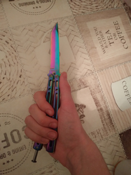 Нож Карманный 15-A цвет градиент (изумрудный) фото от покупателей 1