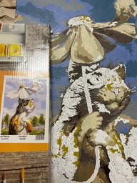 Картина по номерам Mariposa Кот с ромашкой, 40 х 50 см (MR-Q2076)