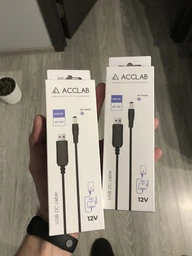 Кабель питания ACCLAB USB to DC 5.5 х 2.5 мм 12 В 1 A 1 м Черный (1283126552847) фото от покупателей 7
