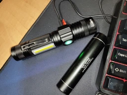 Ліхтар ручний акумуляторний NEO Tools LED CREE T6 + COB Чорний (99-033) фото від покупців 2