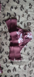 Нижняя часть купальника женская H&M 767438 36 Бордовая с принтом цветов (SZ2000215060521) фото от покупателей 1