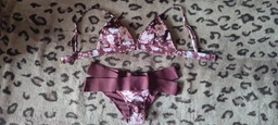 Нижняя часть купальника женская H&M 767438 36 Бордовая с принтом цветов (SZ2000215060521)