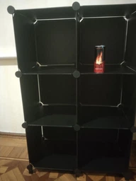 Портативна кубічна шафа-органайзер для зберігання на 6 секцій TomCare (чорний) фото від покупців 1