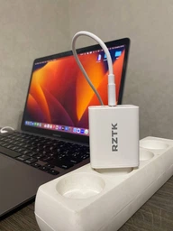 Зарядное устройство RZTK GaN2 65W + кабель USB-C 100W, USB-C (PD3.0) USB-A (QC4.0) White