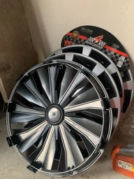 Автомобильные колпаки 4 Racing Grip Silver-Black R15 4 шт. (с логотипом Volkswagen)
