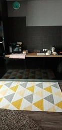 Безворсовий килим Almina 131701 grey-yellow 1.35x2.00