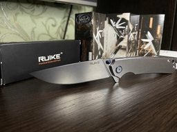 Нож складной Ruike P801-SF (длина: 200мм, лезвие: 86мм), серый фото от покупателей 2