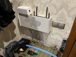Настенная коробка для роутера Wi-Fi Полка 40*20,5*10 см Белая решетка 2 фото от покупателей 6