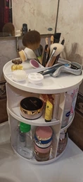 Органайзер для косметики 360 Rotation Cosmetic Organizer Белый фото от покупателей 4