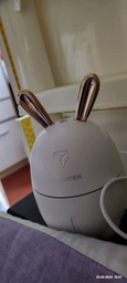Увлажнитель воздуха зайчик Rabbit 2в1 на 300 мл детский мини персональный LED ароматизатор c подсветкой белый
