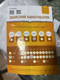 Наматрацник U-TEK. Simple, стьобаний, на резинках-80х190 фото від покупців 7