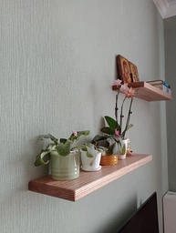 Полки настенные, навесные для ванной, гостинной, кухни 600*160*25 мм Американский орех Wood Wedge фото от покупателей 1