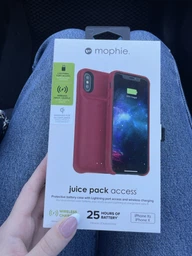Чохол-акумулятор з бездротовою зарядкою Mophie Juice Pack Access, Power Bank 2000 mAh для Iphone X/XS Red