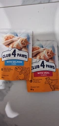 Вологий корм для кішок Club 4 Paws Premium Плюс з телятиною в соусі , 85 г фото від покупців 10