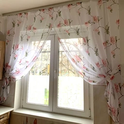 Занавеска из батиста Пион Серый Adagio Windows Decor, тюль с крупными цветами 250 х 170см, тюлевые шторы на тесьме фото от покупателей 5