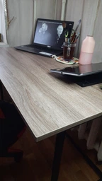 Стіл розкладний Моріс Ferrum-decor 750x1000x600 Чорний метал ДСП Кашемір 16 мм (MORI1013) фото від покупців 1
