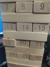 Настільна гра дженга Strateg 30358 B Wonky на 54 дерев'яних бруска (30358-RT) фото від покупців 9