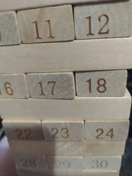 Настільна гра дженга Strateg 30358 B Wonky на 54 дерев'яних бруска (30358-RT) фото від покупців 8