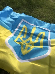 Флаг Украины с гербом ручной 140х90 см украинский национальный флаг Украины Kayfovo K140-90-1 фото от покупателей 13