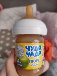 Упаковка пюре Чудо-Чадо Яблоко без сахара с 4 месяцев 170 г x 6 шт (4820003688816)