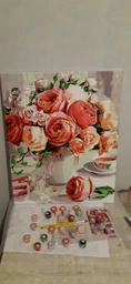 Картина по номерам Origami Розовые Пионы в Вазе 40x50 см (LW3069) фото от покупателей 3