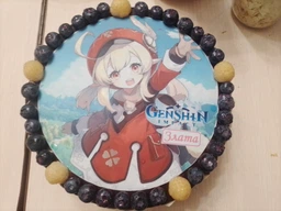 Сахарна їстівна картинка Genshin Impact, Аниме, Ø 19см, вис. 7см для дівчат, дочці, подрузі, геншин импакт на торт і топпери (SNP - 00208) фото от покупателей 3