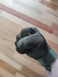 Тактичні рукавички Combat Touch Touchscreen військові Хакі L